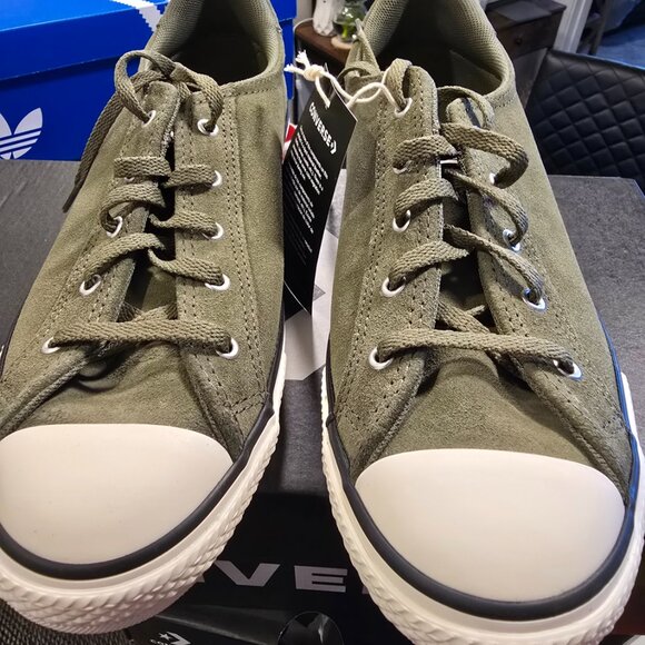 Woman's Shoes Converse Chuck Taylor All Star Dainty Suede Size 8 Khaki Green NEW - Picture 4 of 13